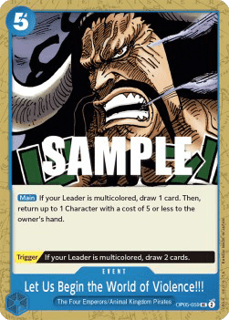 Awakening of the New Era OP05-059 Let Us Begin the World of Violence!!!