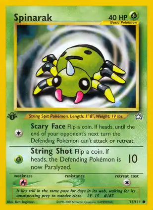 Neo Genesis 075/111 Spinarak (First Edition)