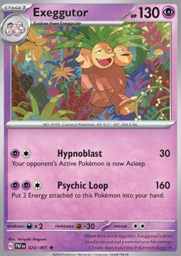 Paldean Fates 024/091 Exeggutor (Reverse Holo)