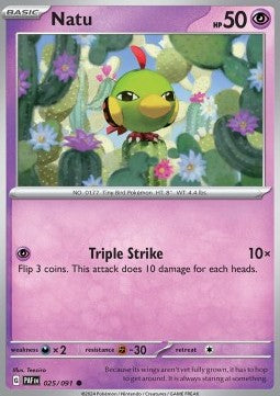 Paldean Fates 025/091 Natu (Reverse Holo)