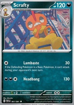 Paldean Fates 061/091 Scrafty (Reverse Holo)