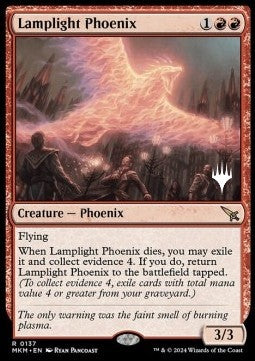 Murders at Karlov Manor 0137 Lamplight Phoenix (Silver Stamped)