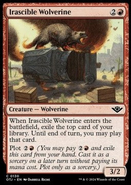 Outlaws of Thunder Junction 0130 Irascible Wolverine (Foil)