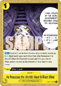 500 Years in the Future OP07-114 He Possesses the World's Most Brilliant Mind