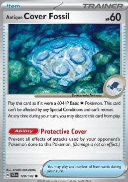 Stellar Crown 129/142 Antique Cover Fossil (Reverse Holo)