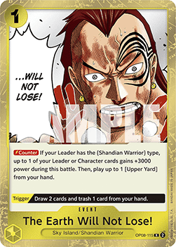 Two Legends OP08-115 The Earth Will Not Lose! (Foil)