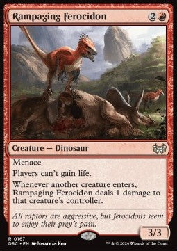 Duskmourn House of Horror Commander 0167 Rampaging Ferocidon