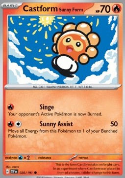 Surging Sparks 020/191 Castform Sunny Form (Reverse Holo)