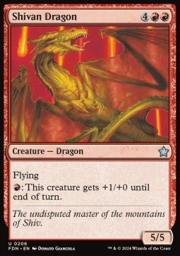 Magic the Gathering Foundations 0206 Shivan Dragon