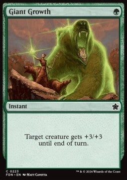 Magic the Gathering Foundations 0223 Giant Growth (Foil)