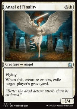 Magic the Gathering Foundations 0136 Angel of Finality
