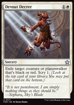 Magic the Gathering Foundations 0571 Devout Decree