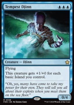 Magic the Gathering Foundations 0598 Tempest Djinn