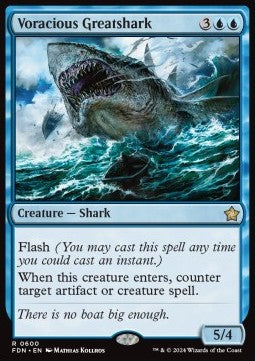 Magic the Gathering Foundations 0600 Voracious Greatshark