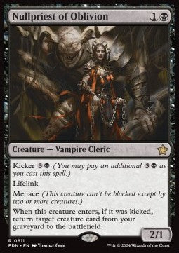 Magic the Gathering Foundations 0611 Nullpriest of Oblivion