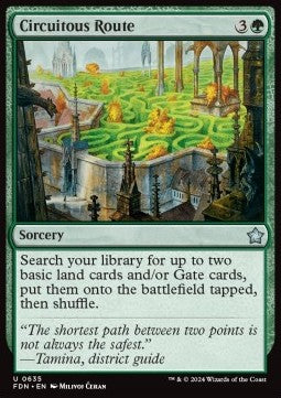 Magic the Gathering Foundations 0635 Circuitous Route