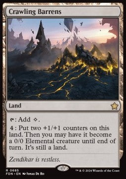 Magic the Gathering Foundations 0685 Crawling Barrens