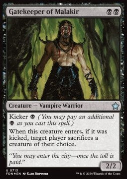 Magic the Gathering Foundations 0713 Gatekeeper of Malakir (Foil)