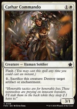 Magic the Gathering Foundations 0139 Cathar Commando