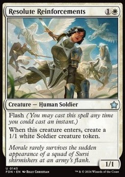 Magic the Gathering Foundations 0145 Resolute Reinforcements