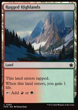 Magic the Gathering Foundations 0265 Rugged Highlands (Foil)