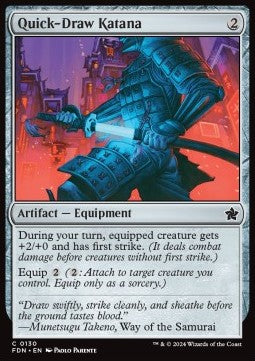 Magic the Gathering Foundations 0130 Quick-Draw Katana