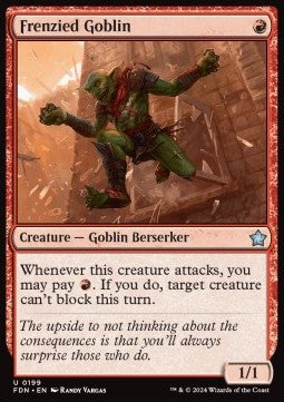 Magic the Gathering Foundations 0199 Frenzied Goblin