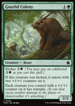 Magic the Gathering Foundations 0224 Gnarlid Colony