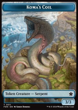 Scion of the Deep 0013 Koma's Coil 0011 MTG Foundations Token