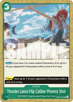 Emperors in the New World OP09-040 Thunder Lance Flip Caliber Phoenix Shot