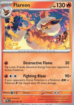 Prismatic Evolutions 013/131 Flareon (Reverse Holo)