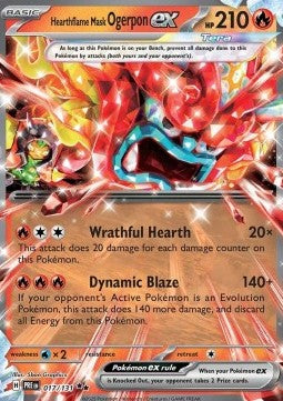 Prismatic Evolutions 017/131 Hearthflame Mask Ogerpon ex