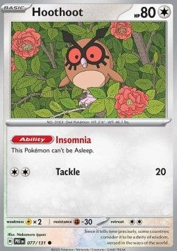 Prismatic Evolutions 077/131 Hoothoot