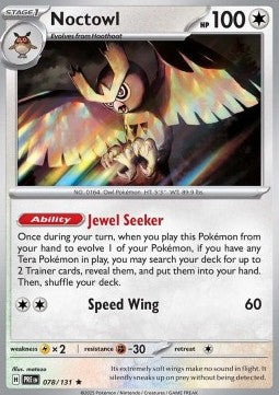 Prismatic Evolutions 078/131 Noctowl (Holo)