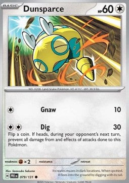 Prismatic Evolutions 079/131 Dunsparce