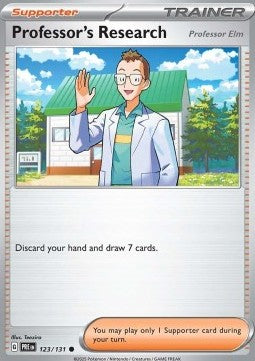 Prismatic Evolutions 123/131 Professor's Research (Professor Elm)