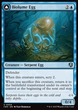 Innistrad Remastered 0054 Biolume Egg//Biolume Serpent