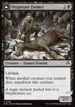 Innistrad Remastered 0105 Desperate Farmer//Depraved Harvester