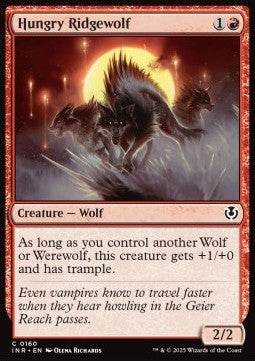 Innistrad Remastered 0160 Hungry Ridgewolf (Foil)