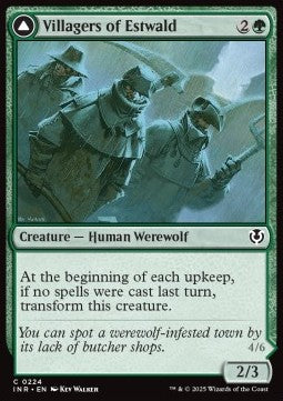 Innistrad Remastered 0224 Villagers of Estwald//Howlpack of Estwald