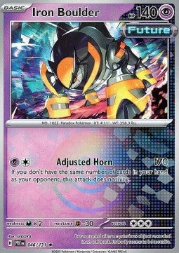 Prismatic Evolutions 046/131 Iron Boulder (Reverse Holo Pokeball)