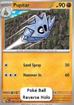 Prismatic Evolutions 048/131 Pupitar (Reverse Holo Pokeball)
