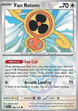 Prismatic Evolutions 085/131 Fan Rotom (Reverse Holo Pokeball)