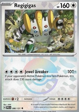 Prismatic Evolutions 086/131 Regigigas (Reverse Holo Pokeball)
