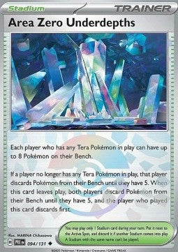 Prismatic Evolutions 094/131 Area Zero Underdepths (Reverse Holo Pokeball)