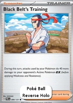 Prismatic Evolutions 099/131 Black Belt's Training (Reverse Holo Pokeball)