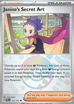 Prismatic Evolutions 112/131 Janine's Secret Art (Reverse Holo Pokeball)