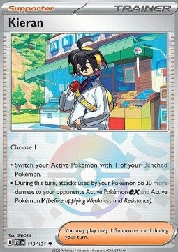 Prismatic Evolutions 113/131 Kieran (Reverse Holo Pokeball)