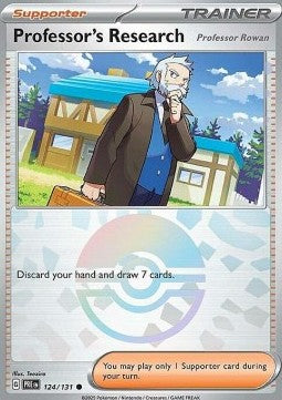 Prismatic Evolutions 124/131 Professor's Research (Professor Rowan) (Reverse Holo Pokeball)