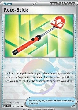 Prismatic Evolutions 127/131 Roto-Stick (Reverse Holo Pokeball)